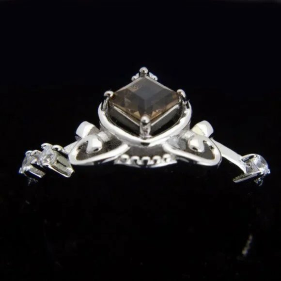 Natural Smoky Quartz Sterling Silver Ring - Picture 3 of 3